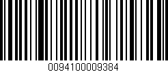 Código de barras (EAN, GTIN, SKU, ISBN): '0094100009384'