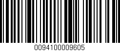Código de barras (EAN, GTIN, SKU, ISBN): '0094100009605'