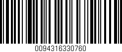 Código de barras (EAN, GTIN, SKU, ISBN): '0094316330760'