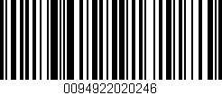 Código de barras (EAN, GTIN, SKU, ISBN): '0094922020246'