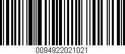 Código de barras (EAN, GTIN, SKU, ISBN): '0094922021021'