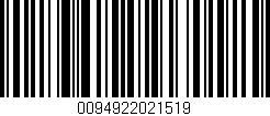 Código de barras (EAN, GTIN, SKU, ISBN): '0094922021519'