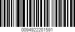 Código de barras (EAN, GTIN, SKU, ISBN): '0094922201591'