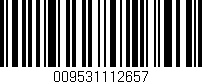 Código de barras (EAN, GTIN, SKU, ISBN): '009531112657'