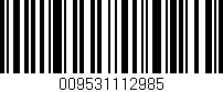 Código de barras (EAN, GTIN, SKU, ISBN): '009531112985'