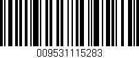 Código de barras (EAN, GTIN, SKU, ISBN): '009531115283'