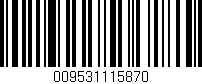Código de barras (EAN, GTIN, SKU, ISBN): '009531115870'