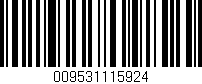 Código de barras (EAN, GTIN, SKU, ISBN): '009531115924'