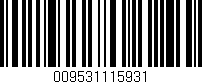 Código de barras (EAN, GTIN, SKU, ISBN): '009531115931'