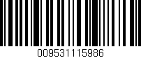 Código de barras (EAN, GTIN, SKU, ISBN): '009531115986'