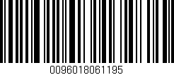 Código de barras (EAN, GTIN, SKU, ISBN): '0096018061195'