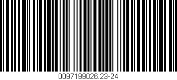 Código de barras (EAN, GTIN, SKU, ISBN): '0097199026.23-24'