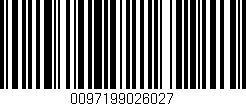 Código de barras (EAN, GTIN, SKU, ISBN): '0097199026027'