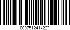 Código de barras (EAN, GTIN, SKU, ISBN): '0097512414227'