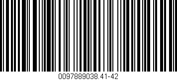 Código de barras (EAN, GTIN, SKU, ISBN): '0097889038.41-42'