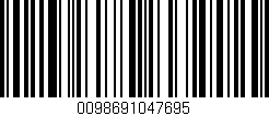 Código de barras (EAN, GTIN, SKU, ISBN): '0098691047695'