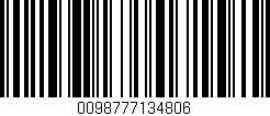Código de barras (EAN, GTIN, SKU, ISBN): '0098777134806'