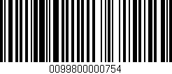 Código de barras (EAN, GTIN, SKU, ISBN): '0099800000754'