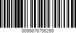 Código de barras (EAN, GTIN, SKU, ISBN): '0099876756289'