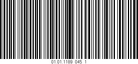 Código de barras (EAN, GTIN, SKU, ISBN): '01.01.1189_045_1'