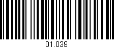 Código de barras (EAN, GTIN, SKU, ISBN): '01.039'