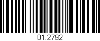 Código de barras (EAN, GTIN, SKU, ISBN): '01.2792'