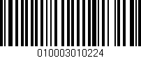 Código de barras (EAN, GTIN, SKU, ISBN): '010003010224'