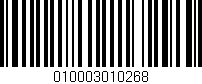 Código de barras (EAN, GTIN, SKU, ISBN): '010003010268'