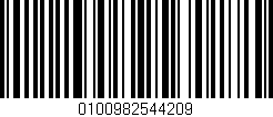 Código de barras (EAN, GTIN, SKU, ISBN): '0100982544209'