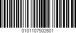 Código de barras (EAN, GTIN, SKU, ISBN): '0101107502601'