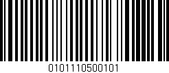 Código de barras (EAN, GTIN, SKU, ISBN): '0101110500101'