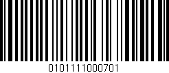 Código de barras (EAN, GTIN, SKU, ISBN): '0101111000701'
