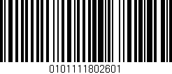 Código de barras (EAN, GTIN, SKU, ISBN): '0101111802601'