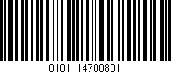 Código de barras (EAN, GTIN, SKU, ISBN): '0101114700801'