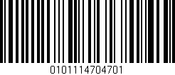 Código de barras (EAN, GTIN, SKU, ISBN): '0101114704701'