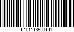 Código de barras (EAN, GTIN, SKU, ISBN): '0101116500101'