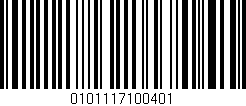 Código de barras (EAN, GTIN, SKU, ISBN): '0101117100401'