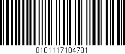 Código de barras (EAN, GTIN, SKU, ISBN): '0101117104701'