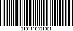 Código de barras (EAN, GTIN, SKU, ISBN): '0101118001001'