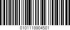 Código de barras (EAN, GTIN, SKU, ISBN): '0101118904501'