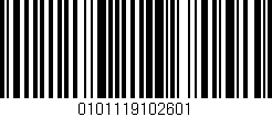 Código de barras (EAN, GTIN, SKU, ISBN): '0101119102601'