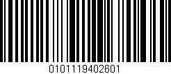 Código de barras (EAN, GTIN, SKU, ISBN): '0101119402601'