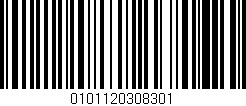Código de barras (EAN, GTIN, SKU, ISBN): '0101120308301'