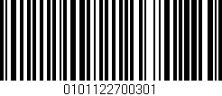 Código de barras (EAN, GTIN, SKU, ISBN): '0101122700301'