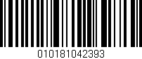 Código de barras (EAN, GTIN, SKU, ISBN): '010181042393'