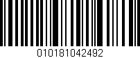 Código de barras (EAN, GTIN, SKU, ISBN): '010181042492'