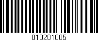 Código de barras (EAN, GTIN, SKU, ISBN): '010201005'