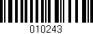 Código de barras (EAN, GTIN, SKU, ISBN): '010243'