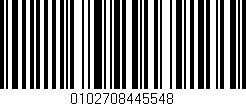 Código de barras (EAN, GTIN, SKU, ISBN): '0102708445548'