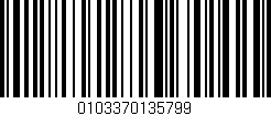 Código de barras (EAN, GTIN, SKU, ISBN): '0103370135799'